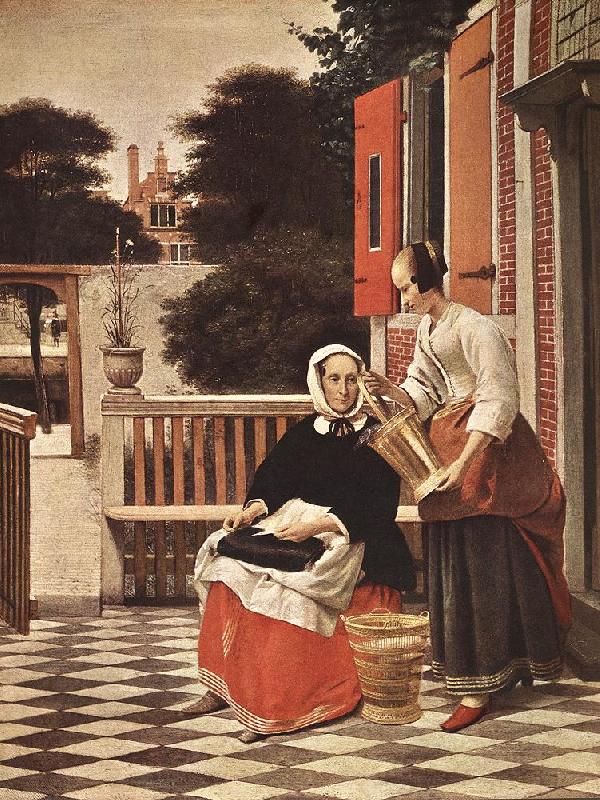 HOOCH, Pieter de Woman and Maid sg oil painting picture